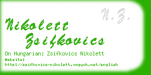 nikolett zsifkovics business card